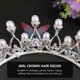 thumbnail image 2 of Liangnv 1 pieza corona de fiesta de moda para niñas para adorno de cristal, pelo de boda, joyería de plata, tiara nupcial, hermosos regalos de mariposa, diadema princesa A, 2 of 5