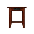 thumbnail image 6 of AFI Mission Solid Wood End Table with Built-In Charging Station, Walnut, 6 of 6
