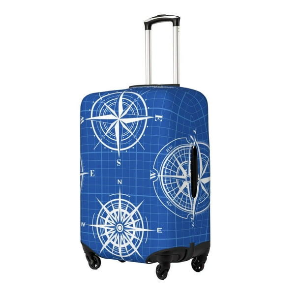 Balery Compass Funda de equipaje, fundas para maletas, elástica, lavable, protector de maletas, compatible con maletas de 18 a 32 pulgadas-Small