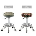 thumbnail image 5 of Round Bar Stool Seat Covers, Watercolor Red Wildflowers Elastic Round Chair Cover Stool Seat Slipcover Bar Stool Cushions Round Pad for 12-14 inch, 5 of 7