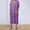 Purple, variant on Casual Loose Dress for Women V Neck Cotton Linen Midi Dress with Pockets Comfy Summer Lounge Sleepwear Outfit