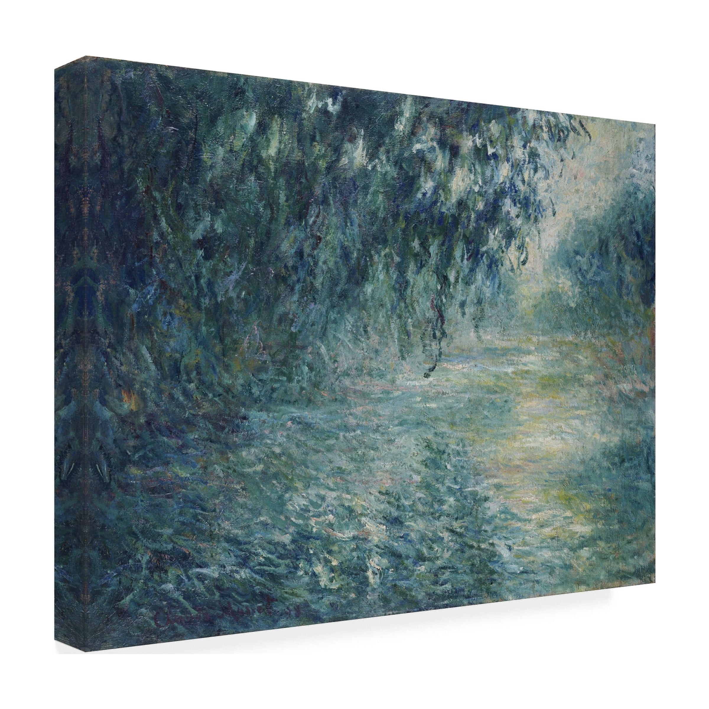 Trademark Fine Art Monet Morning On The Seine Canvas Wall Art - 18x24