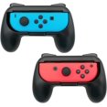 thumbnail image 1 of Poignées Compatibles avec Nintendo Switch pour Joy-Con Switch Modèle OLED, Kit de Poignée Résistant à l'Usure Remplacement de Manette (Noir), 1 of 4