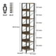 thumbnail image 3 of QinaQin Librero angosto de 6 niveles, estante alto con estructura metálica y estilo industrial rústico, ideal para recámara, sala u oficina en casa, 3 of 9