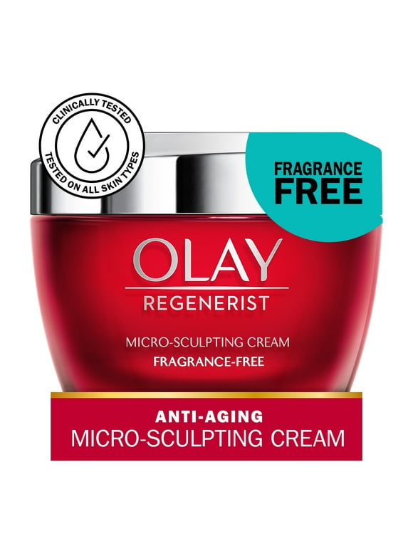 Olay Skincare Regenerist Micro-Sculpting Wrinkle Cream Facial Moisturizer, Fragrance-Free, 1.7 oz