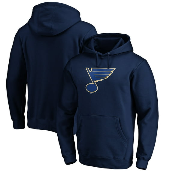 Men's Navy St. Louis Blues Primary Logo Pullover Hoodie