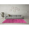 thumbnail image 3 of Ahgly Company Indoor Round Abstract Pink Modern Area Rugs, 3' Round, 3 of 4