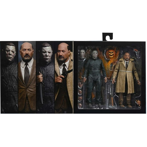 Halloween Figurine Articulée de 7 Pouces Ultimate, Ensemble de 2 - Michael Myers et Dr Loomis