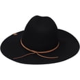 thumbnail image 2 of Women's New Era Black Kansas City Chiefs Willow Wide Brim Fedora, 2 of 2