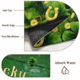thumbnail image 6 of Large Round Rug 8Ft Washable Non-Slip, St. Patrick's Day Circle Area Rugs for Living Room Bedroom, Green Gnomes Shamrock Gold Coin Wood Grain Indoor Floor Mats Carpet Runner for Home Decor, 6 of 8