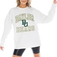 thumbnail image 4 of Women's Gameday Couture White Baylor Bears Mind Games Oversized Long Sleeve T-Shirt, 4 of 5