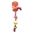 thumbnail image 5 of Juguete de Cuerda Mammoth Flossy Chews Multicolor con Pelota de Tenis para Perro Mediano, 5 of 5