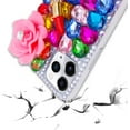 thumbnail image 6 of Compatible with iPhone 11 Pro Bling Diamond Case for Girls, 3D Glitter Handmade Crystal Colorful Shiny Rhinestone Jewelry Fashion Floral Lipstick Sparkly Sexy Lips, Hard PC Case for Women, 6 of 8