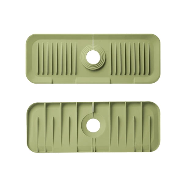 Moqsnm - Alfombrilla para grifo de cocina, alfombrilla de drenaje para fregadero de cocina, bandeja de piedra de secado rápido, protectores de fregadero, alfombrilla para grifo de fregadero,