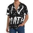 thumbnail image 3 of Xecao offers the I love Math for Men's Casual Short-sleeved Shirt, a button-up collared shirt with a pocket, perfect for beach vacations and yacht travel in the Medium size., 3 of 7