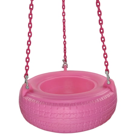 Swing Set Stuff Inc Plastic Tire Swing With Coated Chain Pink