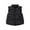 Black, variant on REDARER Girls Lace Shoulder Puffer Vest, Sleeveless Down Jacket for Baby, Pure Color Winter Outwear,Size:5-6 Years
