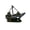 Pirate Ship, variant on Resin Ship Decor for Aquarium - 5 Style Options (Pirate Ship, Sunken Ship, Red Net Ship, Shipwreck, Blue Sail Ship) Aquatic Ornament with Hiding Caves