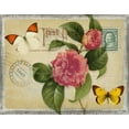 thumbnail image 2 of Greene, Taylor 14x12 White Modern Wood Framed Museum Art Print Titled - VINTAGE BUTTERFLY POSTCARD I, 2 of 4