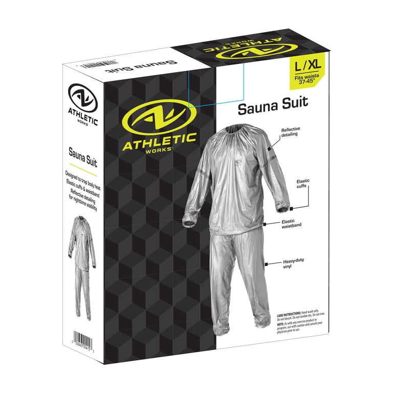 MIRACLE BODY SAUNA SUIT （値下げ可能） Athletic Works Sauna Suit, Large - Extra Large, Silver - Walmart.com