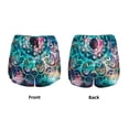 thumbnail image 5 of Lsque Watercolor Mandala Printed Women's Running Shorts with Liner Pockets,Elastic Quick Dry Workout Athletic Gym Yoga Shorts,Womens High Waist Shorts-X-Large, 5 of 9