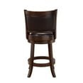 thumbnail image 5 of Boraam Augusta 24in. Swivel Wood Kitchen Counter Stool, Cappuccino Finish and Brown Faux Leather, 5 of 7