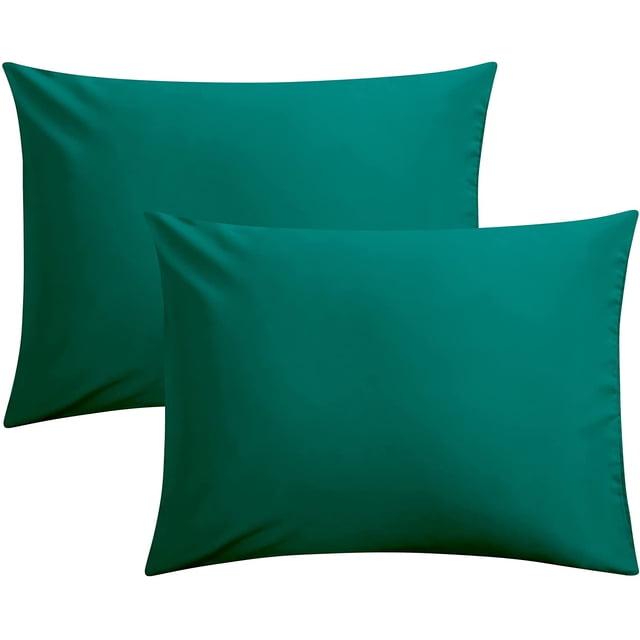 FLXXIE Paquete de 2 fundas de almohada estándar de microfibra, 1800 fundas de almohada súper suaves con cierre de sobre, fundas de almohada resistentes a las arrugas, la decoloración y las manchas par