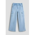thumbnail image 6 of Girls Wide Leg Skater Cargo Jeans, 6 of 8