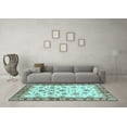 thumbnail image 3 of Ahgly Company Indoor Rectangle Oriental Light Blue Traditional Area Rugs, 5' x 8', 3 of 4