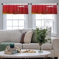thumbnail image 4 of LALILO Kitchen Curtain Valance Red Beach Red Plant Salsa Rod Pocket Window Curtain 52"x 18" Set of 2, 4 of 5