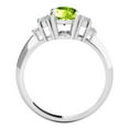 thumbnail image 2 of AoneJewelry 1.55 Carat 10K White Gold Peridot & White Diamond Gemstone/ Seven Stone Ring, 2 of 5
