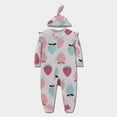thumbnail image 2 of Akafmk Newborn Boys Infant Girls Bodysuits,Fall Winter Cottons Bodysuits Pajamas,Long Sleeve Bodysuits Graphic Print Casual Onesie Outfits Hooded Romper Jumpsuit Toddler Boys Clothing 6-9 Months, 2 of 4