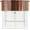 Orange Brown, variant on 54"x18" Fall Window Treatment Valances Rustic Autumn Buffalo Plaids Rod Pocket Short Kitchen Valance 1 Panel Thanksgiving Checkered Curtain Valance for Bathroom Living Room