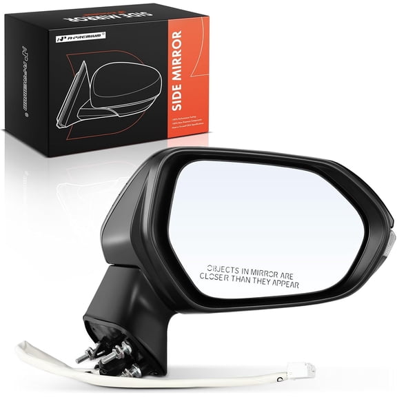 A-Premium Passenger Side Power Door Mirror Compatible with Toyota Corolla 2019 2020 2021 2022 - Heated Manual Folding w/Turn Signal Black Outside Rear View Mirror