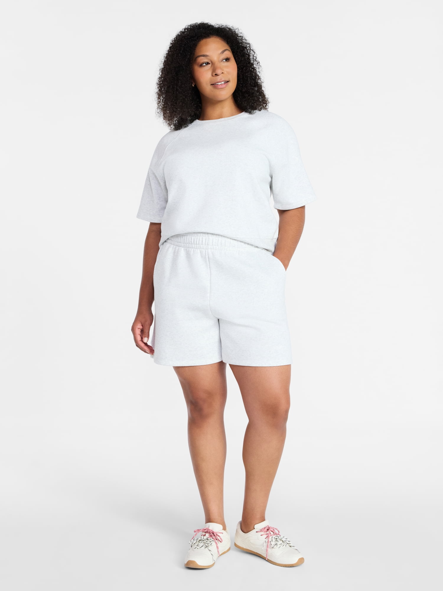 Time and Tru Women's Fleece Shorts, Size XS-XXXL
