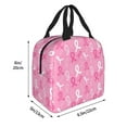 thumbnail image 2 of KLL Breast Cancer Awareness (3) Print Insulated Lunch Bag Women, Reusable Cute Tote Lunch Box for Adult & Men, Leakproof Cooler Lunch Bags for Work Office Travel Picnic, 2 of 5