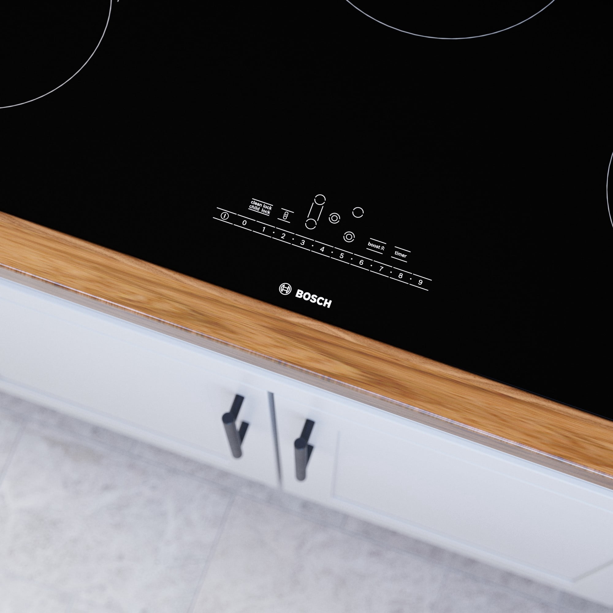 Bosch Net86uc 37" Wide 5 Burner Electric Cooktop - Black