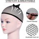 thumbnail image 4 of 4 piezas (negras) de redecilla para el pelo para pelucas, gorros para pelucas unisex para hombres y mujeres, 4 of 5