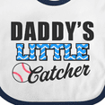 thumbnail image 4 of Inktastic Baseball Daddys Little Catcher Boys Baby Bib, 4 of 4