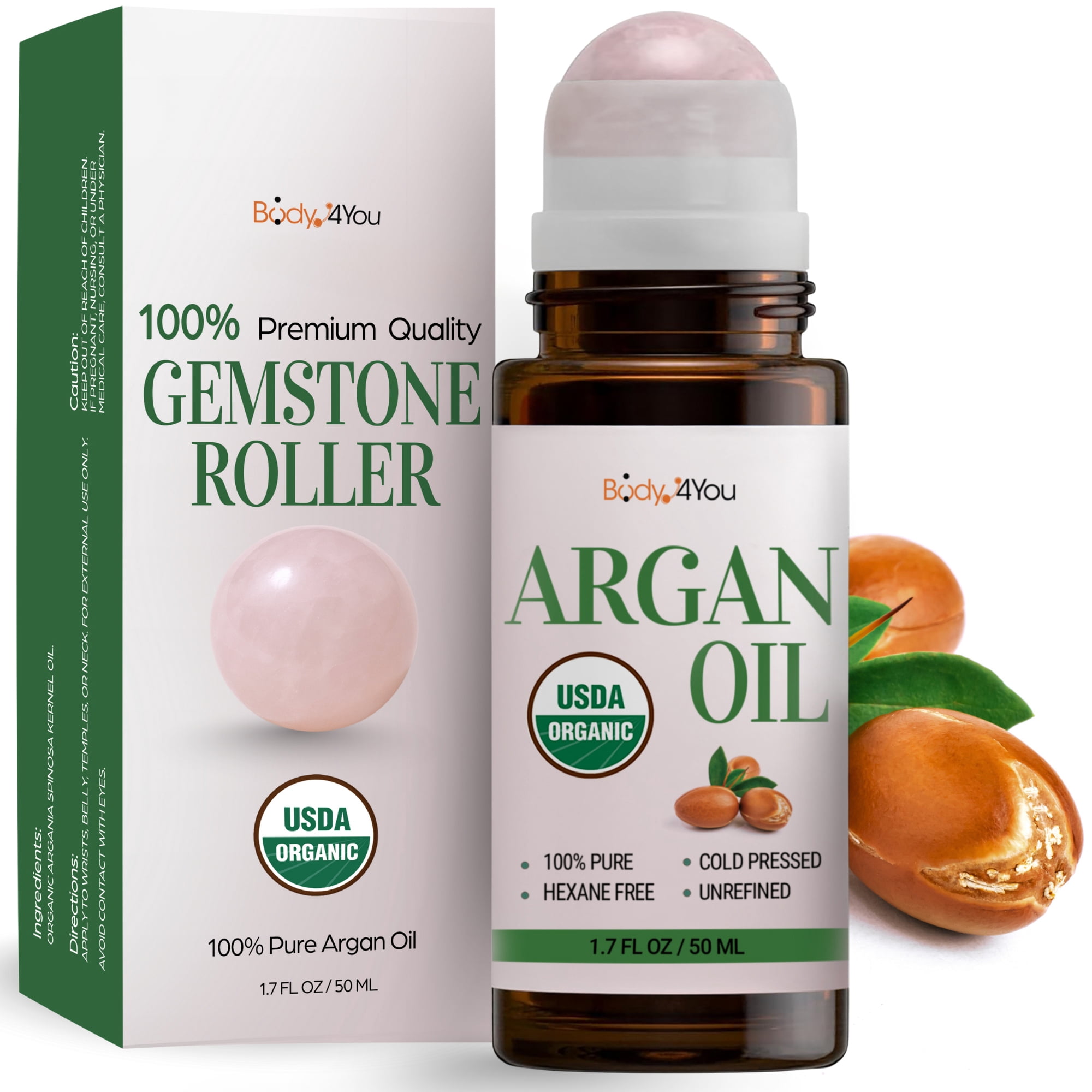 BodyJ4You Argan Carrier Oil Roll-On USDA Organic 1.7 fl oz