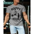 thumbnail image 3 of Gymish Happy Hour Deadlift Workout T-Shirt for Men – Funny Gym Shirt, Weightlifting Tee, Men's Gym T-Shirt, Lifting Shirt, Workout Shirt, Gym Wear, Athletic Shirt for Men, 3 of 6