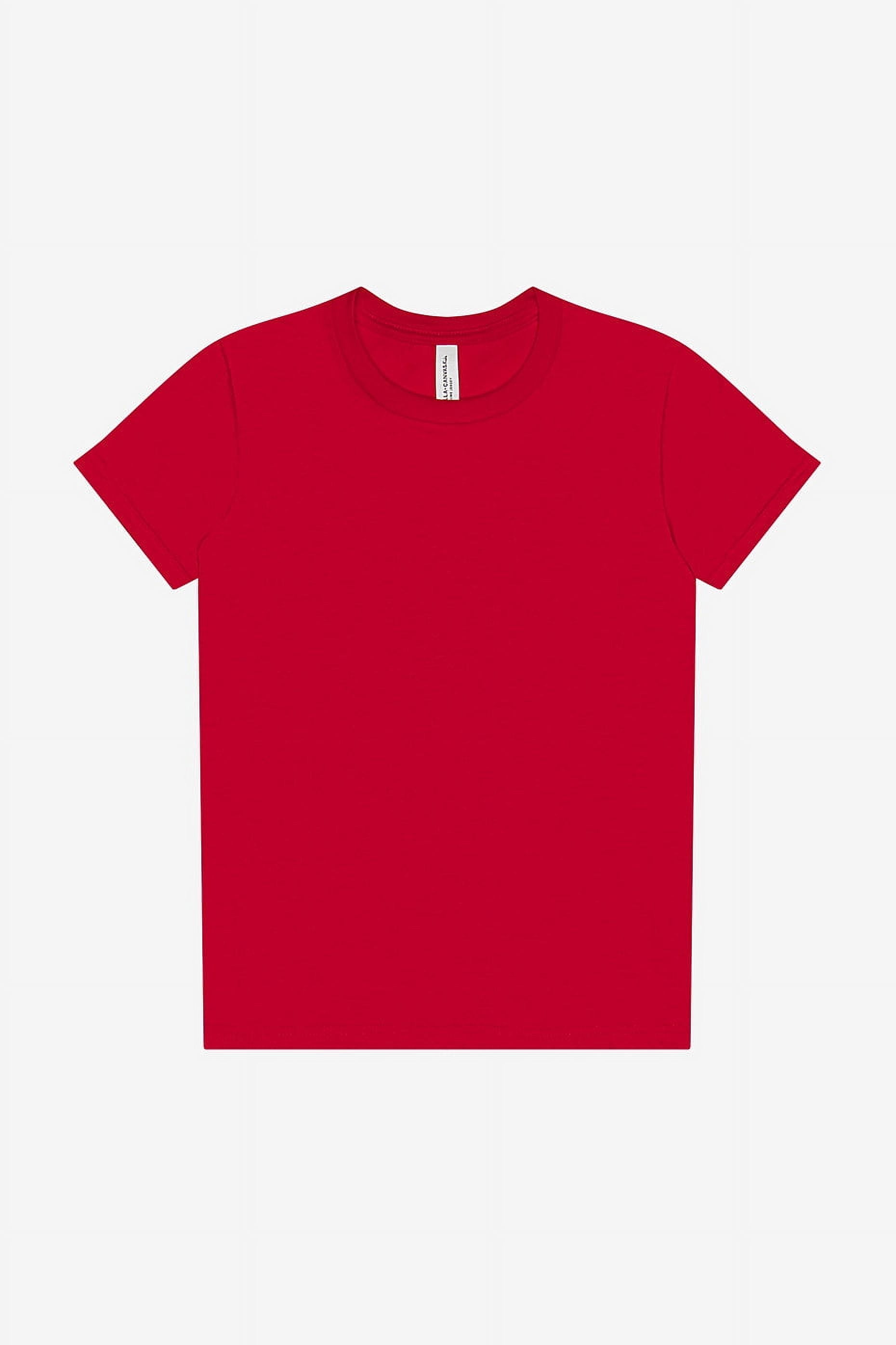 BELLA+CANVAS Youth Short Sleeve Personalized T-Shirt, Create Your Own Designs, Red, Youth Small, Unisex