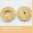 thumbnail image 4 of MERRYHAPY 4-Pack Wooden Round Lamp Bases in Coffee Color, Solid Wood Display Stands for Table Lamps and Lighting Fixtures, 4 of 6