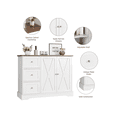 thumbnail image 2 of Qinaqin Blanco Buffet Gabinete con Almacenamiento 3- cm de Profundidadrawer Coffee Bar para Kitchen Profundidadining y Living Sala, 2 of 5
