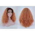 thumbnail image 3 of Unique Bargains Lace Front Wigs for Women 14" Pink Medium Long Fluffy Curly Wavy with Wig Cap, 3 of 8