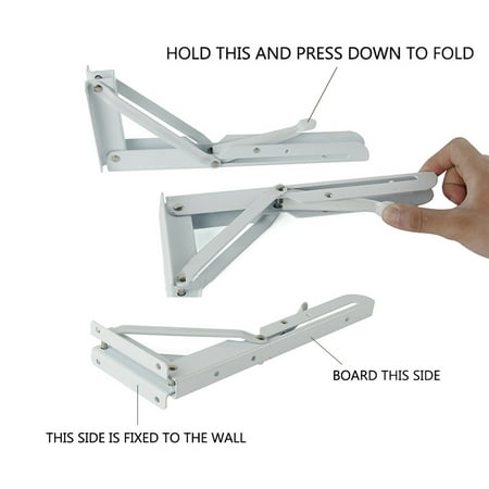 Folding Bracket Triangle Wall Shelf 90 Degree Telescopic Foldable