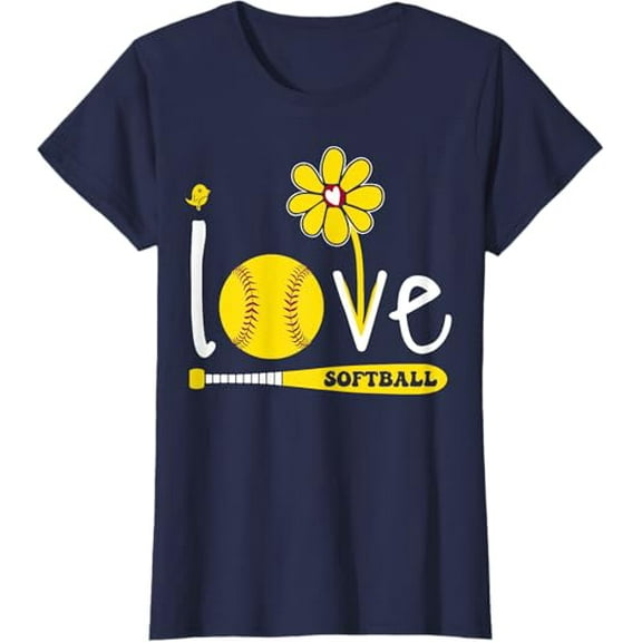 Sam Soft Softball Shirts For Women & Teen Girls I Love Softball T-Shirt, Gift For Friend, Full Size S-5Xl