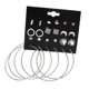 thumbnail image 5 of Juego de 12 pares de pendientes shaofei estilo mixto plata 75020, 5 of 5