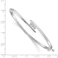 thumbnail image 2 of Auriga Fine Jewelry 14K White Gold Diamond Hinged Bangle Size 7 for Women, 2 of 5