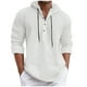 thumbnail image 2 of pstuiky Camisas casuales de manga larga para hombre, Blusa con capucha de manga larga con botones y cordón ajustable para hombre Tops de talla grande para hombre xl, 2 of 6
